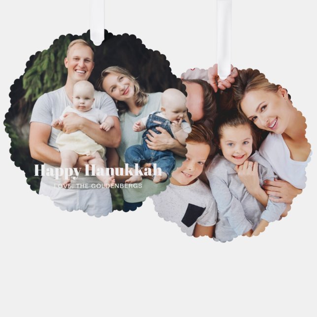 Adorno De Papel Moderno texto personalizado de dos caras de dos fo (Anverso/Reverso)