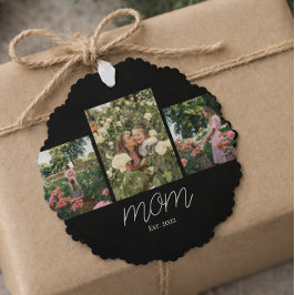 Adorno De Papel Mom Established Modern Script Black 3 Photo 