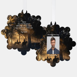 Adorno De Papel Monumento a los caballos de caminata por el bosque