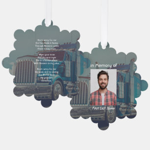 Adorno De Papel Monumento cristiano Keepsake Semi Truck Trailer