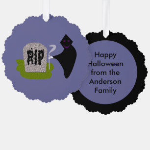 Adorno De Papel Muerte en el Personalizado de Halloween en el ceme
