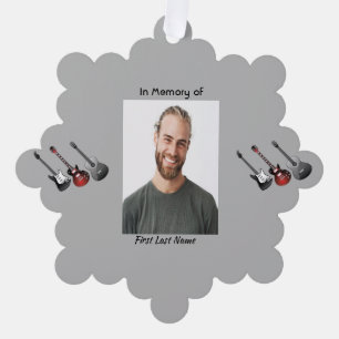 Adorno De Papel Música de guitarra conmemorativa Keepsake