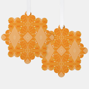 Adorno De Papel Naranja Bohemian Chintz Ilustracion Pastel