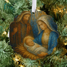 Nativity Stained Glass Mosaic | Holy Family