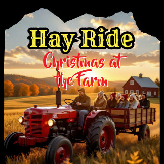 Adorno De Papel Navidad en familia en la granja