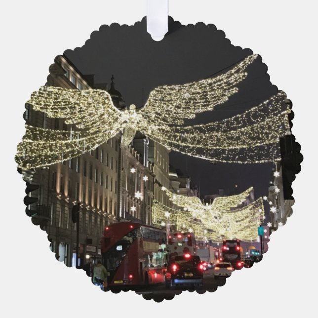 Adorno De Papel Navidades Angels Regent Street Londres Inglaterra  (Anverso)