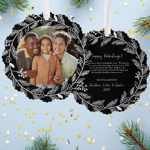 Adorno De Papel Navidades botánicos blancos Personalizado de guerr