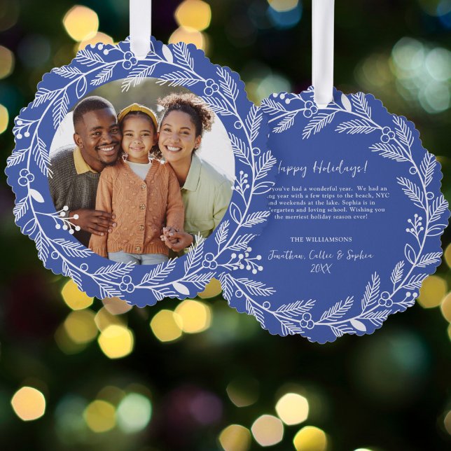 Adorno De Papel Navidades botánicos blancos Personalizado de guerr (Subido por el creador)