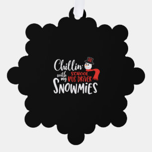 Adorno De Papel Navidades chofer de autobús escolar, escolar