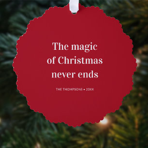 Adorno De Papel Navidades citan que la magia nunca termina