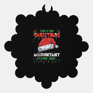 Adorno De Papel Navidades contables iluminan camiseta de Pajama