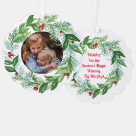 Adorno De Papel Navidades de acuarela pintados a mano