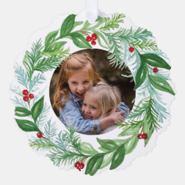 Adorno De Papel Navidades de acuarela pintados a mano