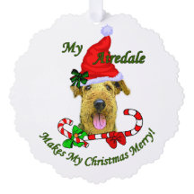 Navidades de Airedale Terrier