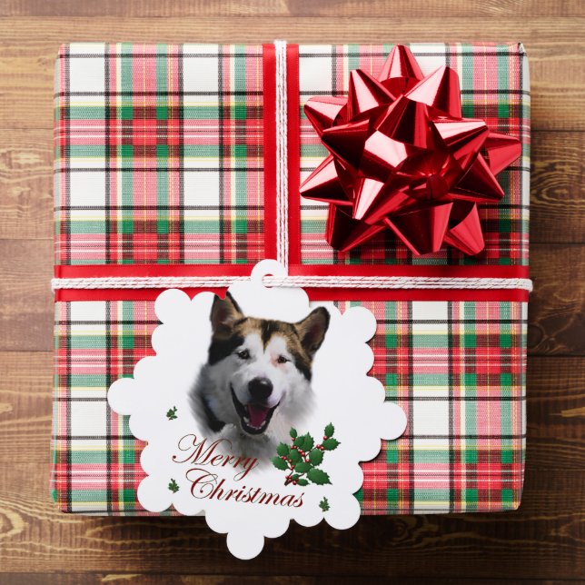 Adorno De Papel Navidades de Alaskan Malamute (Insitu (Regalo))