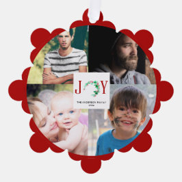 Adorno De Papel Navidades de alegría 4 imagen de familia de Collag