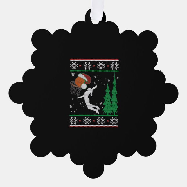 Adorno De Papel Navidades de baloncesto (Anverso)