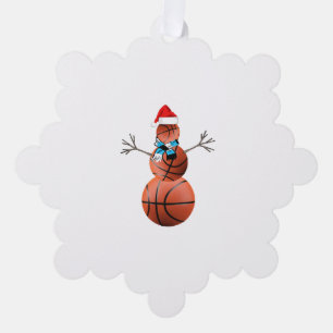 Adorno De Papel Navidades de baloncesto Snowman