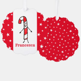 Adorno De Papel Navidades de Candy Cane personalizados