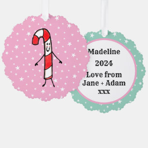 Adorno De Papel Navidades de Candy Cane personalizados
