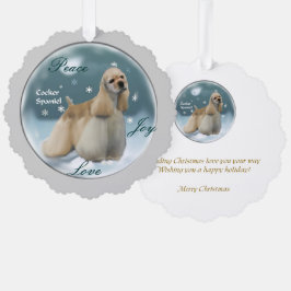Adorno De Papel Navidades de Cocker Spaniel Regalos