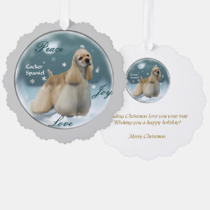 Adorno De Papel Navidades de Cocker Spaniel Regalos