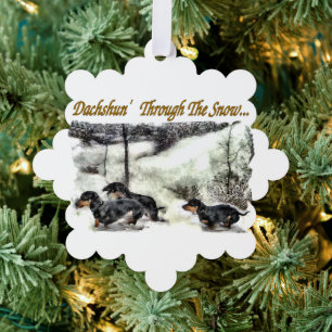 Adorno De Papel Navidades de Dachshund