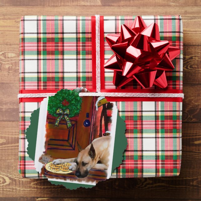 Adorno De Papel Navidades de Fawn Great Dane (Insitu (Regalo))