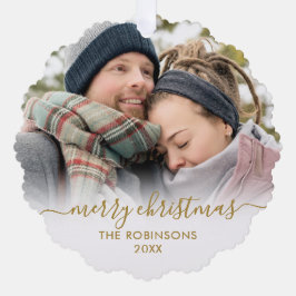 Adorno De Papel Navidades de fotografía de 2 parejas con guión bla