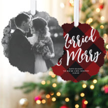 Navidades de fotos de color rojo casados y con esc