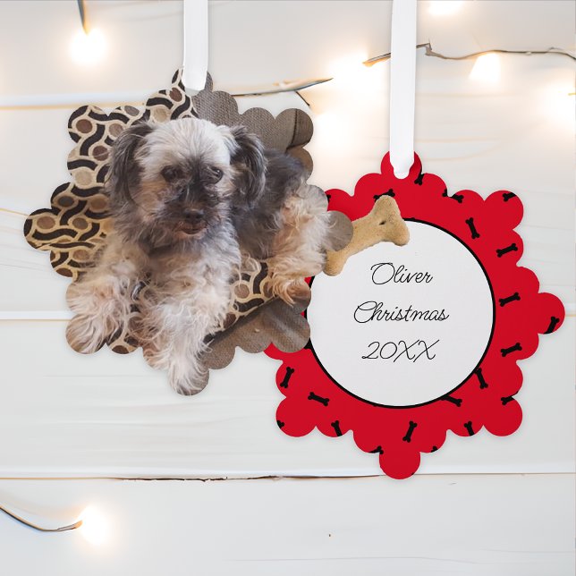 Adorno De Papel Navidades de fotos de perros personalizados (Subido por el creador)