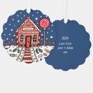 Adorno De Papel Navidades de Gingerbread House