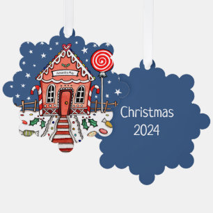 Adorno De Papel Navidades de Gingerbread House