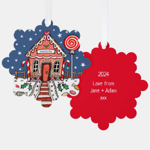 Adorno De Papel Navidades de Gingerbread House