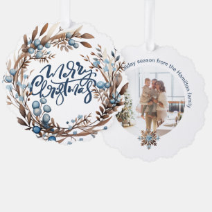 Adorno De Papel Navidades de guerra fotográfica personalizada y ti