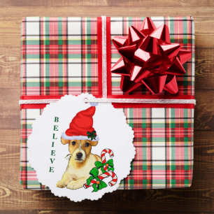 Adorno De Papel Navidades de Jack Russell Terrier