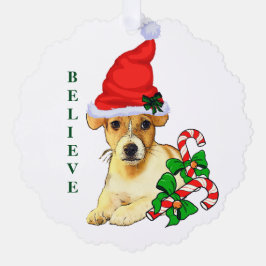 Adorno De Papel Navidades de Jack Russell Terrier