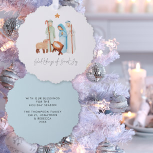 Adorno De Papel Navidades de la escena de la Natividad minimalista