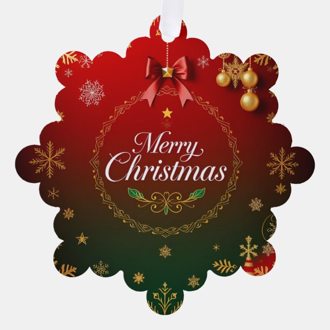 Adorno De Papel Navidades de lujo elegancia (Anverso)