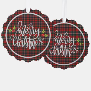 Adorno De Papel Navidades de MacFarlane Clan Scottish Tartan
