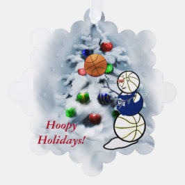 Adorno De Papel Navidades de Nieve de Baloncesto