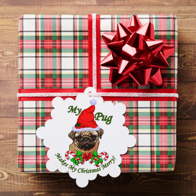 Adorno De Papel Navidades de Pug Lovers regalos (Insitu (Regalo))