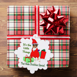 Adorno De Papel Navidades de Rat Terrier