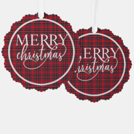 Adorno De Papel Navidades de Royal Stewart Scottish Tartan