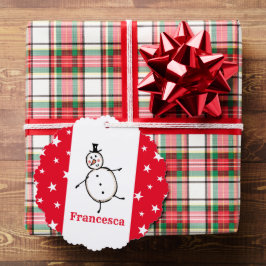 Adorno De Papel Navidades de Snowman personalizados
