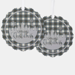 Adorno De Papel Navidades de Stewart Blue Dress Scottish Tartan