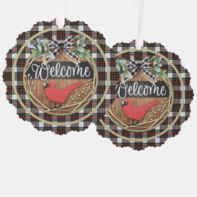 Adorno De Papel Navidades de Stewart Dress Modern Scottish Tartan (Anverso/Reverso)