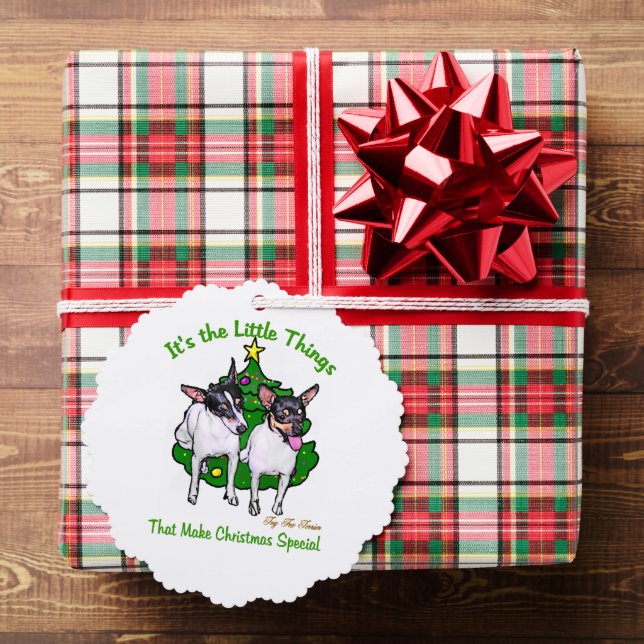 Adorno De Papel Navidades de Toy Fox Terrier (Insitu (Regalo))