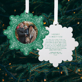 Adorno De Papel Navidades de vacaciones de Green Blizzard Dots Sno