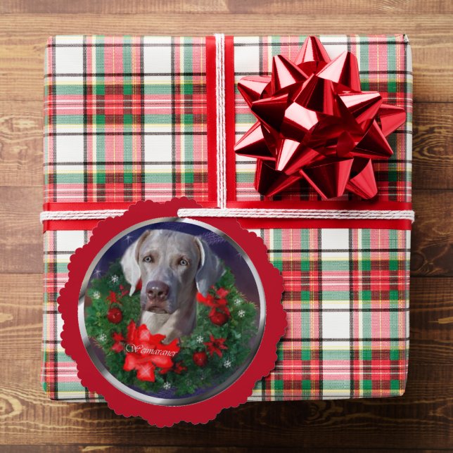 Adorno De Papel Navidades de Weimaraner (Insitu (Regalo))